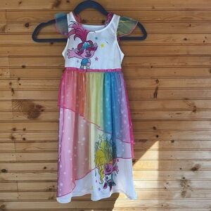 Dreamworks Trolls Dress Costume Pink and White Size 5T Halloween